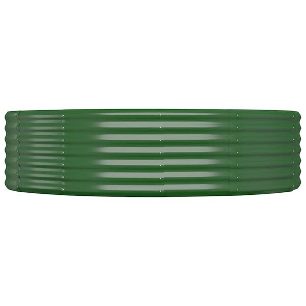 vidaXL Lit sur&eacute;lev&eacute; de jardin Acier galvanis&eacute; 140x140x36cm Vert