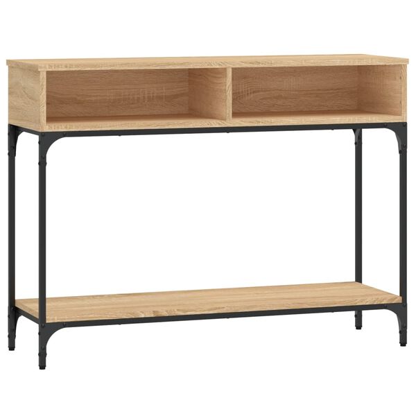 vidaXL Table console ch&ecirc;ne sonoma 100x30,5x75 cm bois d'ing&eacute;nierie