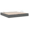 vidaXL Lit de Rangement avec matelas Gris fonc&eacute; 200 x 200 cm tissu