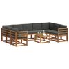 vidaXL Ensemble de canap&eacute;s d'ext&eacute;rieur 10 pcs Naturel et Anthracite
