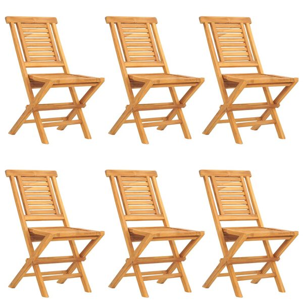 vidaXL Ensemble &agrave; manger de jardin 7 pcs Bois de teck solide