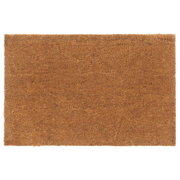 vidaXL Tapis de porte naturel 65x100 cm fibre de coco touffet&eacute;