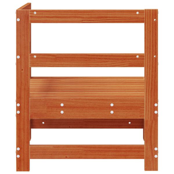 vidaXL Canap&eacute; d'angle de jardin Pin massif Brun Cir&eacute; 62 x 62 x 70,5 cm