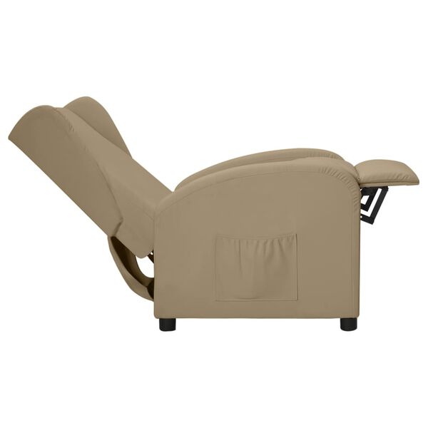 vidaXL Fauteuil inclinable Cappuccino Similicuir