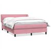 vidaXL Sommier &agrave; lattes de lit avec matelas rose 160x210 cm velours