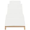 vidaXL Transat Blanc cr&egrave;me 188 x 55 x 59 cm Bois de teck solide