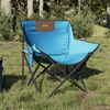 vidaXL Chaise de camping avec poche pliable lot de 2 bleu vif