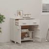 vidaXL Buffet HAMAR Blanc 79x40x80 cm Bois massif de pin