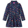 vidaXL Robe pour enfants &agrave; manches longues bleu marine 104