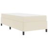 vidaXL Cadre de lit avec matelas Cr&egrave;me 90 x 200 cm tissu
