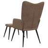 vidaXL Chaise de relaxation avec tabouret Marron Tissu