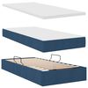 vidaXL Lit avec rangement et matelas Bleu 100 x 200 cm Polyester