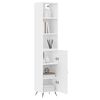 vidaXL Buffet haut Blanc 34,5x34x180 cm Bois d'ingénierie