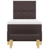 vidaXL Lit &agrave; ressorts avec matelas Marron fonc&eacute; 100 x 200 cm tissu