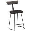 vidaXL Tabourets de bar lot de 2 noir 49x43x79 cm bois manguier massif