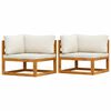 vidaXL Canap&eacute;s d'angle sectionnels 2 pcs avec coussins Blanc cr&egrave;me