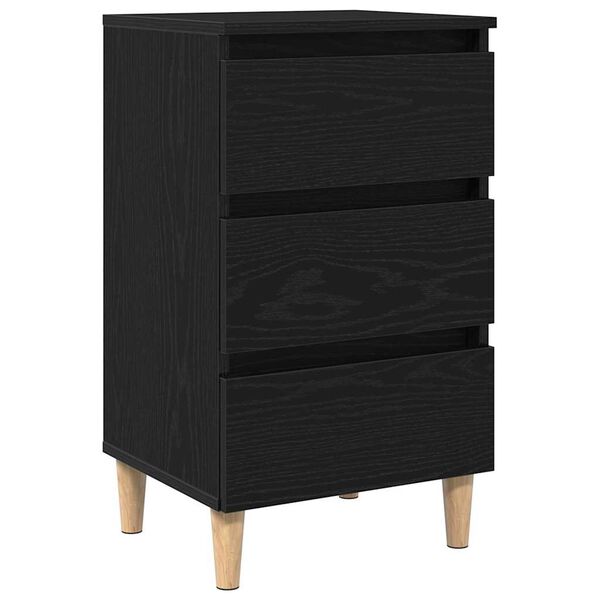 vidaXL Cabinet de chevet Ch&ecirc;ne noir 40 x 35 x 69 cm Bois d'ing&eacute;nierie