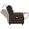 vidaXL Fauteuil de massage Marron foncé Tissu
