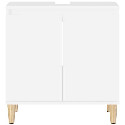vidaXL Meuble d'évier blanc 58x33x60 cm bois d'ingénierie