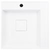 vidaXL Lavabo 50x50x12,3 cm Fonte minérale/marbre Blanc