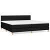 vidaXL Sommier &agrave; lattes de lit avec matelas Noir 200x200 cm Tissu
