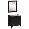 vidaXL Ensemble de meubles salle de bain 2 pcs fer et bois de manguier
