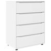 vidaXL Armoires de rangement 2 pcs Blanc 80 x 48 x 105 cm