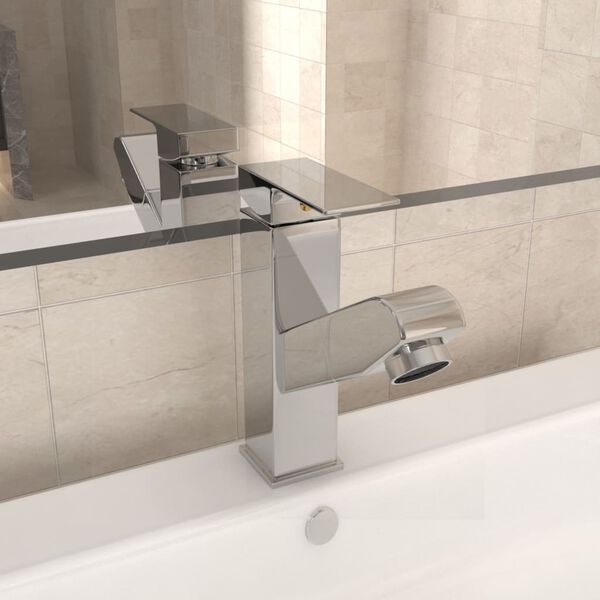 vidaXL Robinet de lavabo r&eacute;tractable Finition chrom&eacute;e 157x172 mm