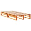 vidaXL Lit biblioth&egrave;que sans matelas cire marron 100x200cm bois massif