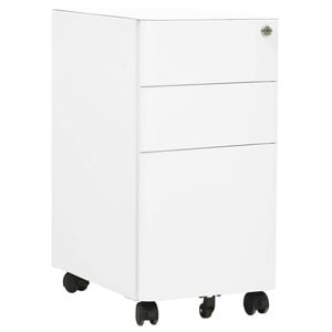vidaXL Classeur mobile Blanc 30x45x59 cm Acier