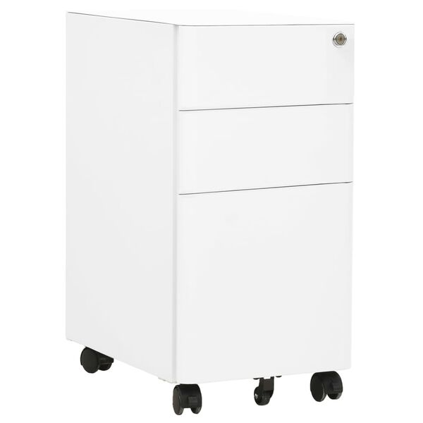 vidaXL Classeur mobile Blanc 30x45x59 cm Acier
