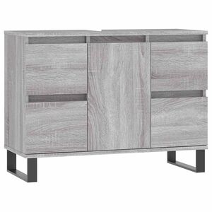 vidaXL Armoire salle de bain sonoma gris 80x33x60 cm bois d'ing&eacute;nierie