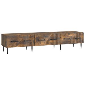 vidaXL Meuble TV Ch&ecirc;ne fum&eacute; 147 x 34,5 x 30 cm Bois d'ing&eacute;nierie