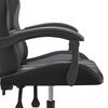 vidaXL Chaise de jeu pivotante Noir et gris Similicuir