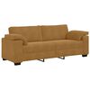 vidaXL Canap&eacute; 3 places marron 220x77x82 cm velours