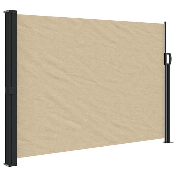 vidaXL Auvent latéral rétractable beige 140x600 cm