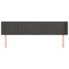vidaXL Tête de lit avec oreilles Gris foncé 203x16x78/88 cm Velours