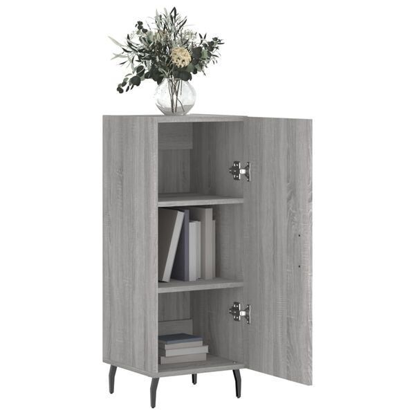 vidaXL Buffet Sonoma gris 34,5x34x90 cm Bois d'ing&eacute;nierie