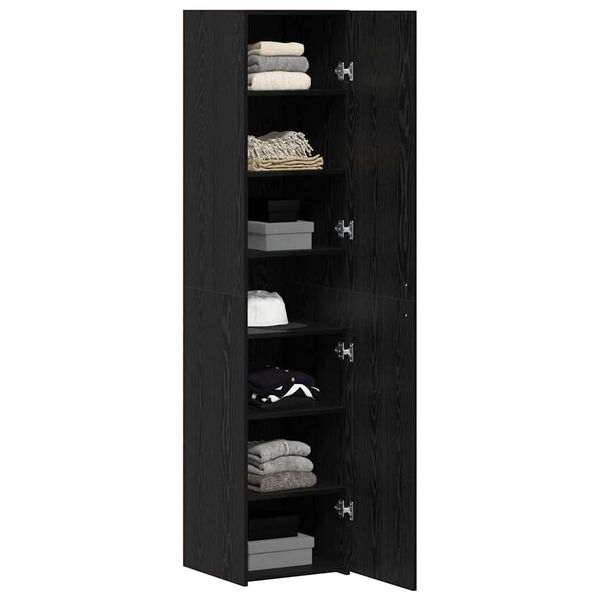 vidaXL Haut Armoire Ch&ecirc;ne noir 40 x 42,5 x 185 cm
