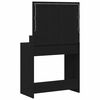 vidaXL Table de Toilette avec &eacute;tag&egrave;re Ch&ecirc;ne noir 75,5 x 41 x 135 cm