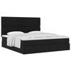 VidaXL Cadre de lit ottoman avec matelas noir 160x200 cm tissu