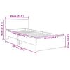 vidaXL Cadre de lit Bois Ancien 90 x 190 cm Bois d'ing&eacute;nierie