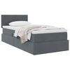 vidaXL Lit de Rangement avec matelas Gris fonc&eacute; 100 x 200 cm Velours