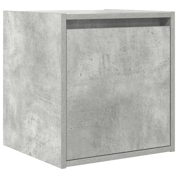 vidaXL Table de chevet murale gris béton 38x34x40 cm