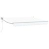 vidaXL Auvent r&eacute;tractable Blanc 3 x 2 m Polyester et m&eacute;tal