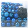 vidaXL Ensemble de Boules de Noël avec 300 LED 120 pcs Bleu Plastique