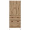 vidaXL Haut Armoire Montage mural Ch&ecirc;ne artisanal 69,5 x 34 x 180 cm