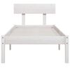 vidaXL Cadre de lit sans matelas blanc bois massif 90x200 cm