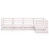 vidaXL Salon de jardin 5 pcs Blanc Bois de pin massif