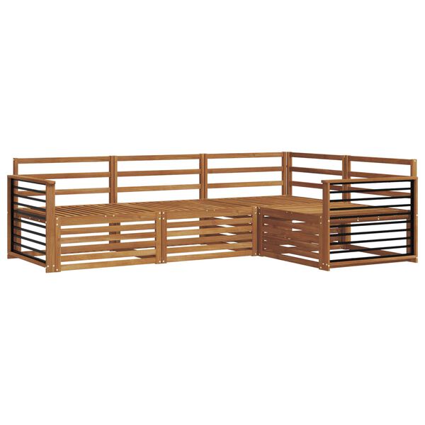 vidaXL Ensemble de canap&eacute;s d'ext&eacute;rieur 4 pcs Naturel